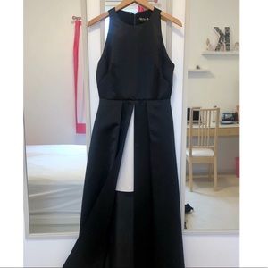 Alice + Olivia Black White Silky Gown Dress (6)